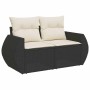 Set de sofás de jardín 7 pzas con cojines ratán sintético negro by , Garden sets - Ref: Foro24-3327283, Price: 475,81 €, Disc...