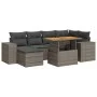 Set de sofás de jardín 7 pzas con cojines ratán sintético gris by , Garden sets - Ref: Foro24-3327399, Price: 485,72 €, Disco...