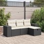 Juego de sofás jardín 4 pzas con cojines ratán sintético negro by , Garden sets - Ref: Foro24-3325652, Price: 265,81 €, Disco...
