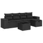 Set de sofás de jardín 6 piezas y cojines ratán sintético negro by , Garden sets - Ref: Foro24-3325671, Price: 393,53 €, Disc...