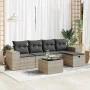 Set de sofás de jardín 6 pzas y cojines ratán sintético gris by , Garden sets - Ref: Foro24-3325678, Price: 408,16 €, Discoun...