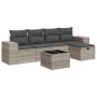 Set de sofás de jardín 6 pzas y cojines ratán sintético gris von , Gartensets - Ref: Foro24-3325678, Preis: 386,97 €, Rabatt: %