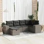 Set de muebles de jardín 6 pzas y cojines ratán sintético gris de , Conjuntos de jardín - Ref: Foro24-3325686, Precio: 399,13...