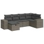 Set de muebles de jardín 6 pzas y cojines ratán sintético gris by , Garden sets - Ref: Foro24-3325686, Price: 427,43 €, Disco...