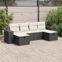 Set de sofás de jardín 6 piezas y cojines ratán sintético negro de , Conjuntos de jardín - Ref: Foro24-3325722, Precio: 369,6...