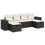Set de sofás de jardín 6 piezas y cojines ratán sintético negro de , Conjuntos de jardín - Ref: Foro24-3325722, Precio: 369,6...