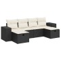Set de sofás de jardín 6 piezas y cojines ratán sintético negro by , Garden sets - Ref: Foro24-3325722, Price: 365,93 €, Disc...