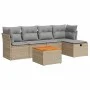Juego de sofás jardín con cojines 6 pzas ratán sintético beige by , Garden sets - Ref: Foro24-3325755, Price: 350,60 €, Disco...