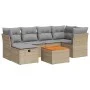 Set sofás de jardín 7 piezas y cojines ratán sintético beige von , Gartensets - Ref: Foro24-3325762, Preis: 425,74 €, Rabatt: %