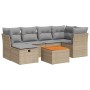 Set sofás de jardín 7 piezas y cojines ratán sintético beige by , Garden sets - Ref: Foro24-3325762, Price: 447,55 €, Discoun...