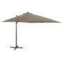 Ampelschirm mit Mast und taupegrauen LED-Leuchten 250 cm von vidaXL, Sonnenschirme - Ref: Foro24-312323, Preis: 180,50 €, Rab...