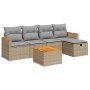 Juego de sofás jardín con cojines 6 pzas ratán sintético beige by , Garden sets - Ref: Foro24-3325909, Price: 368,36 €, Disco...