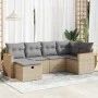 Juego de sofás jardín con cojines 6 pzas ratán sintético beige von , Gartensets - Ref: Foro24-3325916, Preis: 391,91 €, Rabat...