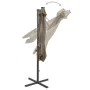 Cantilever parasol with pole and taupe gray LED lights 250 cm by vidaXL, Umbrellas - Ref: Foro24-312323, Price: 177,83 €, Dis...