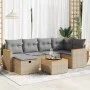 Set sofás de jardín 7 piezas y cojines ratán sintético beige von , Gartensets - Ref: Foro24-3325923, Preis: 433,42 €, Rabatt: %