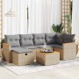 Set sofás de jardín 7 piezas y cojines ratán sintético beige by , Garden sets - Ref: Foro24-3325923, Price: 448,98 €, Discoun...