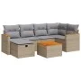 Set sofás de jardín 7 piezas y cojines ratán sintético beige von , Gartensets - Ref: Foro24-3325923, Preis: 433,42 €, Rabatt: %