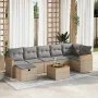 Set de sofás de jardín y cojines 8 piezas ratán sintético beige by , Garden sets - Ref: Foro24-3325937, Price: 481,58 €, Disc...