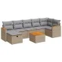 Set de sofás de jardín y cojines 8 piezas ratán sintético beige by , Garden sets - Ref: Foro24-3325937, Price: 481,58 €, Disc...