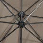 Cantilever parasol with pole and taupe gray LED lights 250 cm by vidaXL, Umbrellas - Ref: Foro24-312323, Price: 180,50 €, Dis...