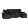 Set de muebles de jardín 5 pzas y cojines ratán sintético negro de , Conjuntos de jardín - Ref: Foro24-3325954, Precio: 360,7...