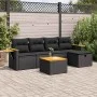 Set de sofás de jardín 6 piezas y cojines ratán sintético negro by , Garden sets - Ref: Foro24-3325961, Price: 399,88 €, Disc...