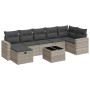 Set de sofás de jardín 8 pzas y cojines ratán sintético gris von , Gartensets - Ref: Foro24-3325418, Preis: 548,72 €, Rabatt: %