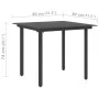 Garden dining table made of black steel and glass, 80x80x74 cm. by vidaXL, Garden tables - Ref: Foro24-313109, Price: 93,41 €...