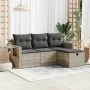 Set de sofás de jardín 4 pzas y cojines ratán sintético gris by , Garden sets - Ref: Foro24-3325458, Price: 280,19 €, Discoun...