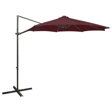 Ampelschirm mit Mast und burgunderroten LED-Leuchten 300 cm von vidaXL, Sonnenschirme - Ref: Foro24-312342, Preis: 102,33 €, ...