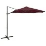 Ampelschirm mit Mast und burgunderroten LED-Leuchten 300 cm von vidaXL, Sonnenschirme - Ref: Foro24-312342, Preis: 102,33 €, ...
