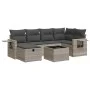 Set de sofás de jardín 7 pzas con cojines ratán PE gris claro von , Gartensets - Ref: Foro24-3325498, Preis: 471,32 €, Rabatt: %
