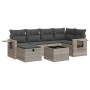 Set de sofás de jardín 7 pzas con cojines ratán PE gris claro by , Garden sets - Ref: Foro24-3325498, Price: 448,73 €, Discou...