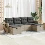 Set de sofás de jardín 6 pzas y cojines ratán sintético gris by , Garden sets - Ref: Foro24-3325528, Price: 391,01 €, Discoun...