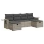 Set de sofás de jardín 6 pzas y cojines ratán sintético gris by , Garden sets - Ref: Foro24-3325528, Price: 391,01 €, Discoun...
