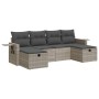 Set de sofás de jardín 6 pzas y cojines ratán sintético gris by , Garden sets - Ref: Foro24-3325528, Price: 372,14 €, Discoun...