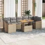 Set sofás jardín y cojines 7 pzas ratán sintético acacia beige by , Garden sets - Ref: Foro24-3327461, Price: 556,66 €, Disco...