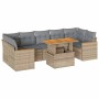 Set sofás jardín y cojines 7 pzas ratán sintético acacia beige by , Garden sets - Ref: Foro24-3327461, Price: 556,31 €, Disco...