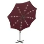 Ampelschirm mit Mast und burgunderroten LED-Leuchten 300 cm von vidaXL, Sonnenschirme - Ref: Foro24-312342, Preis: 102,33 €, ...