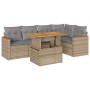 Set sofás jardín y cojines 5 pzas ratán sintético acacia beige by , Garden sets - Ref: Foro24-3327489, Price: 443,04 €, Disco...