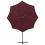 Sombrilla voladiza con poste y luces LED burdeos 300 cm de vidaXL, Sombrillas - Ref: Foro24-312342, Precio: 102,33 €, Descuen...