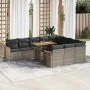 Set sofás jardín y cojines 11 pzas ratán sintético acacia gris von , Gartensets - Ref: Foro24-3327539, Preis: 745,75 €, Rabat...