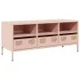 Mueble para TV acero laminado en frío rosa 101,5x39x43,5 cm by , TV Furniture - Ref: Foro24-851323, Price: 93,19 €, Discount: %