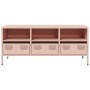 Mueble para TV acero laminado en frío rosa 101,5x39x43,5 cm de , Muebles TV - Ref: Foro24-851323, Precio: 94,07 €, Descuento: %