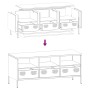 Mueble para TV acero laminado en frío rosa 101,5x39x43,5 cm de , Muebles TV - Ref: Foro24-851323, Precio: 94,07 €, Descuento: %