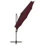 Ampelschirm mit Mast und burgunderroten LED-Leuchten 300 cm von vidaXL, Sonnenschirme - Ref: Foro24-312342, Preis: 102,33 €, ...