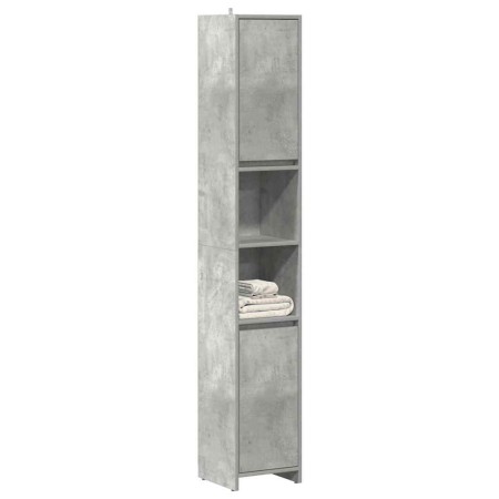 Armario baño madera contrachapada gris hormigón 30x30x183,5 cm von , Badezimmermöbel - Ref: Foro24-856063, Preis: 64,48 €, Ra...