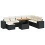 Set sofás jardín y cojines 9 pzas ratán sintético acacia negro de , Conjuntos de jardín - Ref: Foro24-3327409, Precio: 571,85...