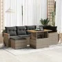 Set sofás jardín y cojines 7 pzas ratán sintético acacia gris by , Garden sets - Ref: Foro24-3327511, Price: 454,78 €, Discou...