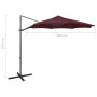 Ampelschirm mit Mast und burgunderroten LED-Leuchten 300 cm von vidaXL, Sonnenschirme - Ref: Foro24-312342, Preis: 102,33 €, ...